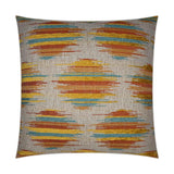 Kenzo Santa Fe Dots Multi Color Orange Large Throw Pillow With Insert Throw Pillows LOOMLAN By D.V. Kap