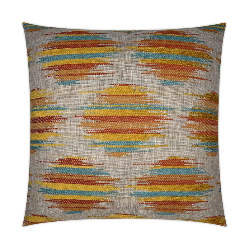 Kenzo Santa Fe Dots Multi Color Orange Large Throw Pillow With Insert Throw Pillows LOOMLAN By D.V. Kap