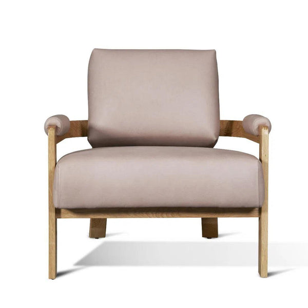 Kervella Full Aniline Nubuck Leather Accent Chair Accent Chairs LOOMLAN By One For Victory