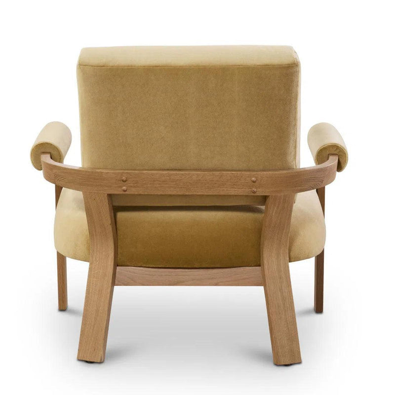 Kervella Stain Resistant Velvet Accent Chair Accent Chairs LOOMLAN By One For Victory