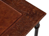 Kew Gardens Leather Nesting Tables Side Tables LOOMLAN By Sarreid