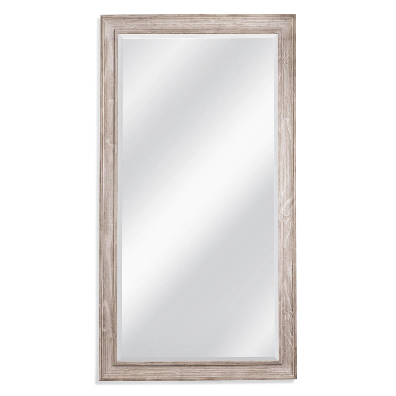 Kibbe Wood Brown Vertical Floor Mirror Floor Mirrors LOOMLAN By Bassett Mirror