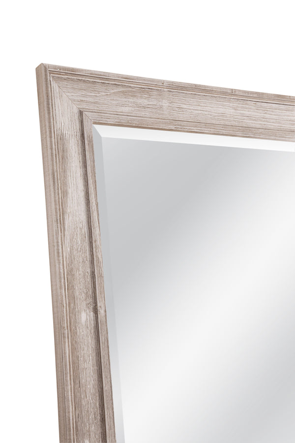 Kibbe Wood Brown Vertical Floor Mirror Floor Mirrors LOOMLAN By Bassett Mirror