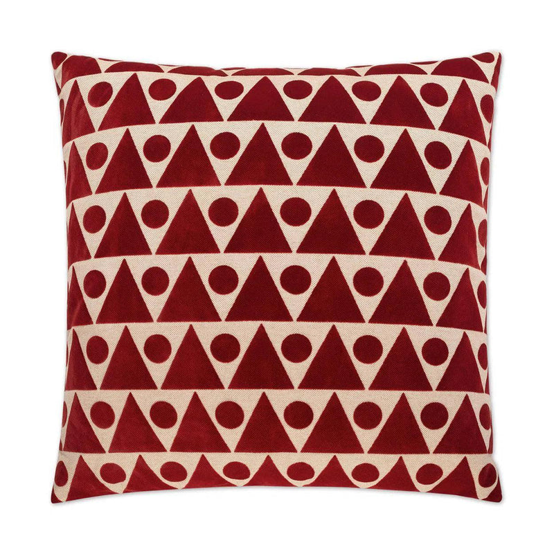 Kilo Red Throw Pillow With Insert Throw Pillows LOOMLAN By D.V. Kap