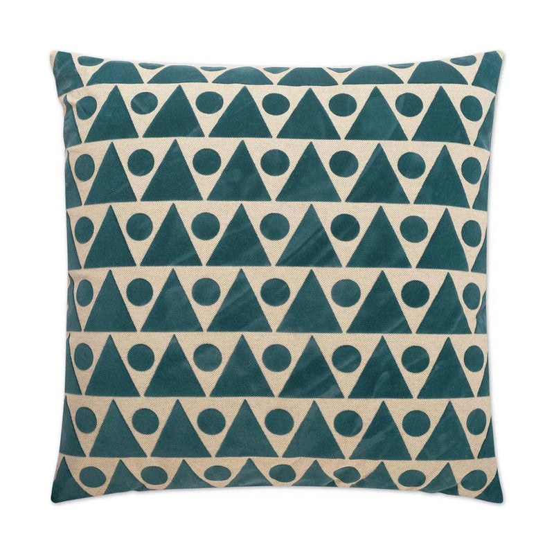 Kilo Turquoise Throw Pillow With Insert Throw Pillows LOOMLAN By D.V. Kap