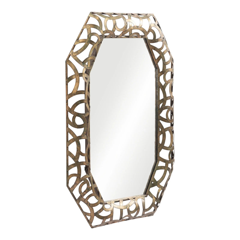 Kin Mirror Antique Gold Wall Mirrors LOOMLAN By Zuo Modern