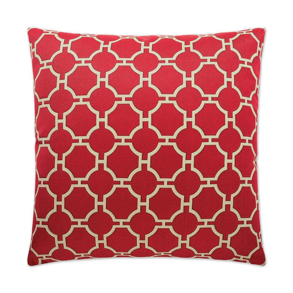 Kinder Red Throw Pillow With Insert Throw Pillows LOOMLAN By D.V. Kap