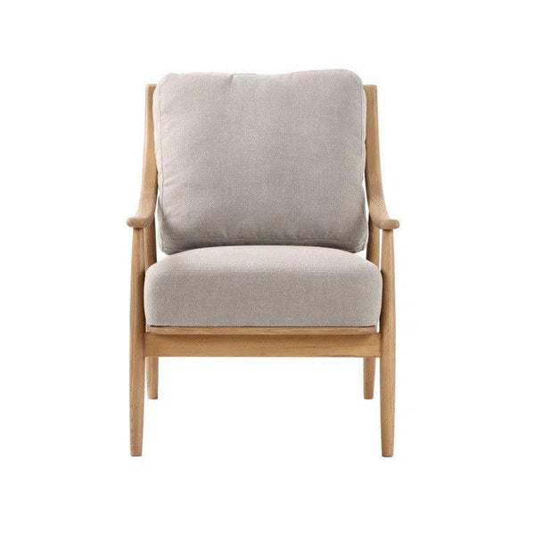 Kinsley Club Chair - Light Linen Cushions / Natural Frame Club Chairs LOOMLAN By LH Imports