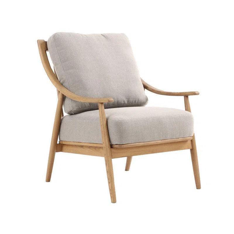 Kinsley Club Chair - Light Linen Cushions / Natural Frame Club Chairs LOOMLAN By LH Imports