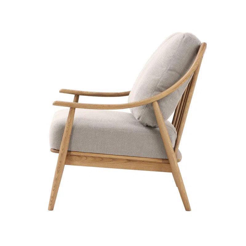 Kinsley Club Chair - Light Linen Cushions / Natural Frame Club Chairs LOOMLAN By LH Imports