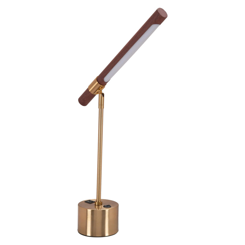 Kippy Table Lamp Brown & Brass Table Lamps LOOMLAN By Zuo Modern