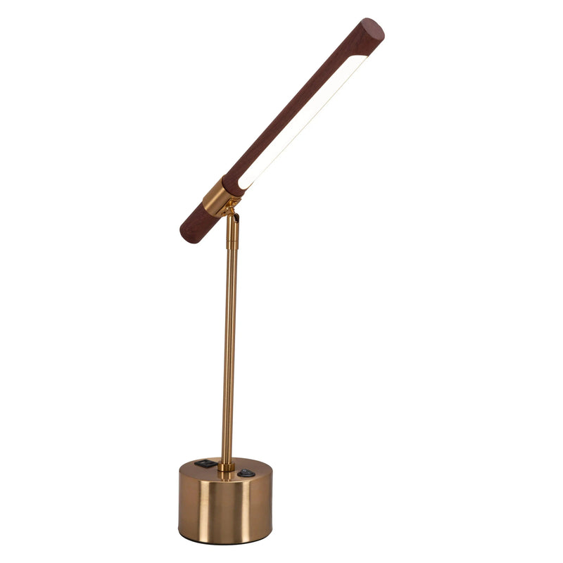 Kippy Table Lamp Brown & Brass Table Lamps LOOMLAN By Zuo Modern