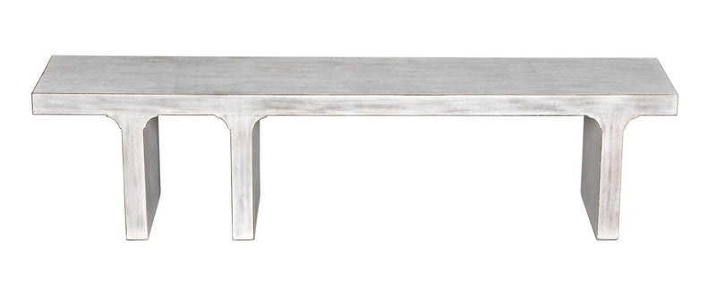 Kir Wood White Bench Bedroom Benches LOOMLAN By Noir