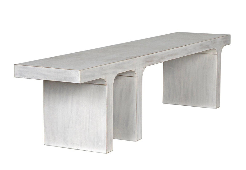 Kir Wood White Bench Bedroom Benches LOOMLAN By Noir