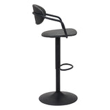 Kirby Bar Chair Vintage Black Bar Stools LOOMLAN By Zuo Modern