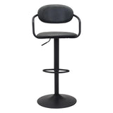 Kirby Bar Chair Vintage Black Bar Stools LOOMLAN By Zuo Modern