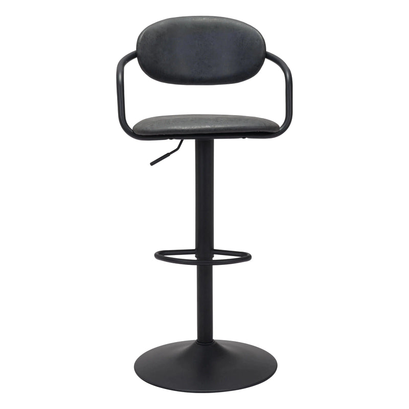 Kirby Bar Chair Vintage Black Bar Stools LOOMLAN By Zuo Modern