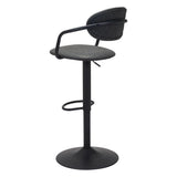 Kirby Bar Chair Vintage Black Bar Stools LOOMLAN By Zuo Modern