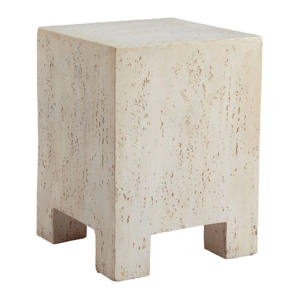 Kitara Metal Beige Square Side Table Side Tables LOOMLAN By Zuo Modern