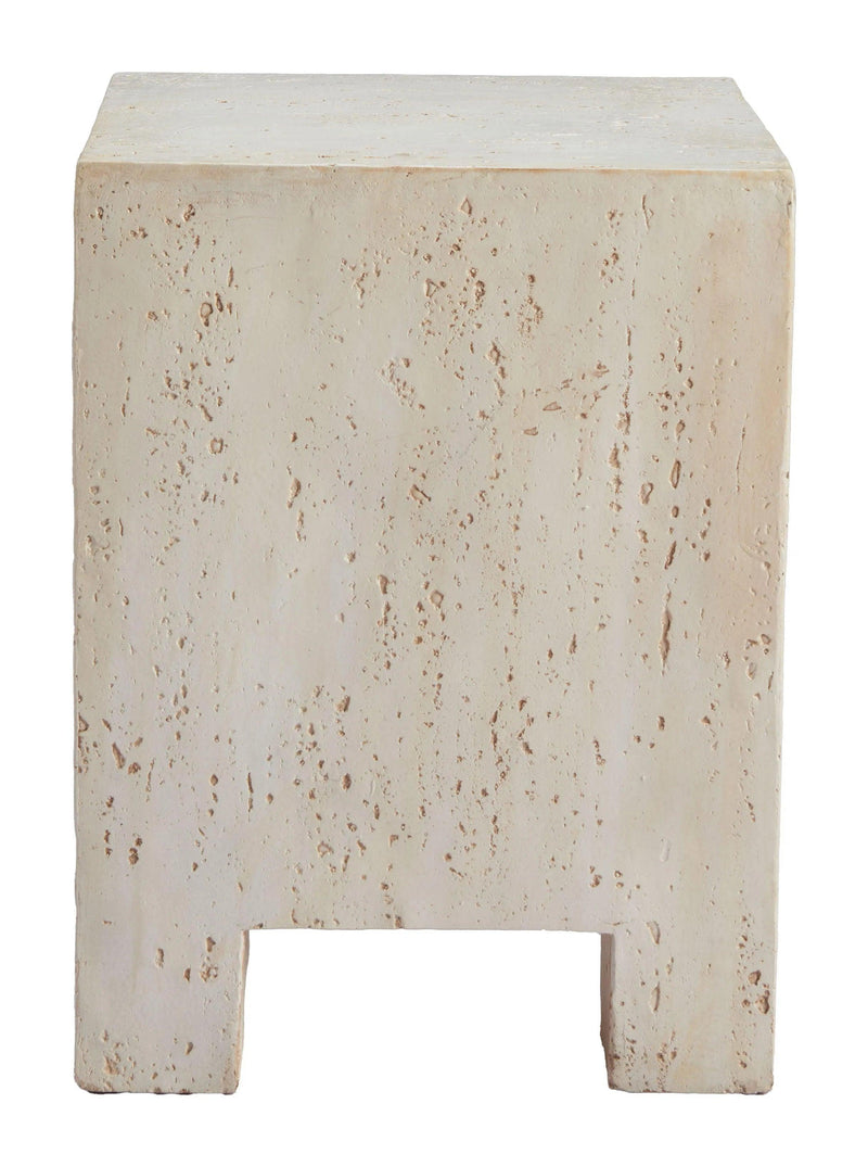 Kitara Metal Beige Square Side Table Side Tables LOOMLAN By Zuo Modern