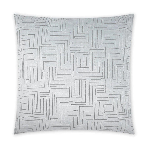 Klint Mist Grey Throw Pillow With Insert Throw Pillows LOOMLAN By D.V. Kap