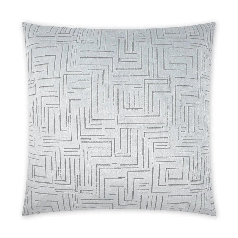 Klint Mist Grey Throw Pillow With Insert Throw Pillows LOOMLAN By D.V. Kap