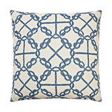 Knots Blue Throw Pillow With Insert Throw Pillows LOOMLAN By D.V. Kap