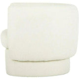 Koba Boucle Sheepskin White Sherpa Round Bucket Accent Chair Club Chairs LOOMLAN By Moe's Home