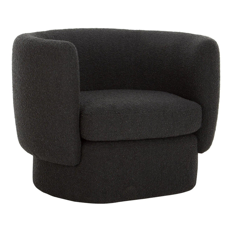 Koba Polyester Upholstered Black Armless Chair Club Chairs LOOMLAN By Moe's Home