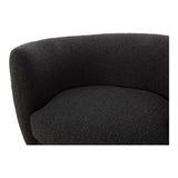 Koba Polyester Upholstered Black Armless Chair Club Chairs LOOMLAN By Moe's Home