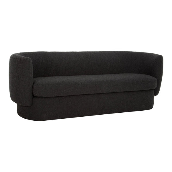 Koba Polyester Upholstered Black Sofa Sofas & Loveseats LOOMLAN By Moe's Home