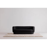 Koba Polyester Upholstered Black Sofa Sofas & Loveseats LOOMLAN By Moe's Home