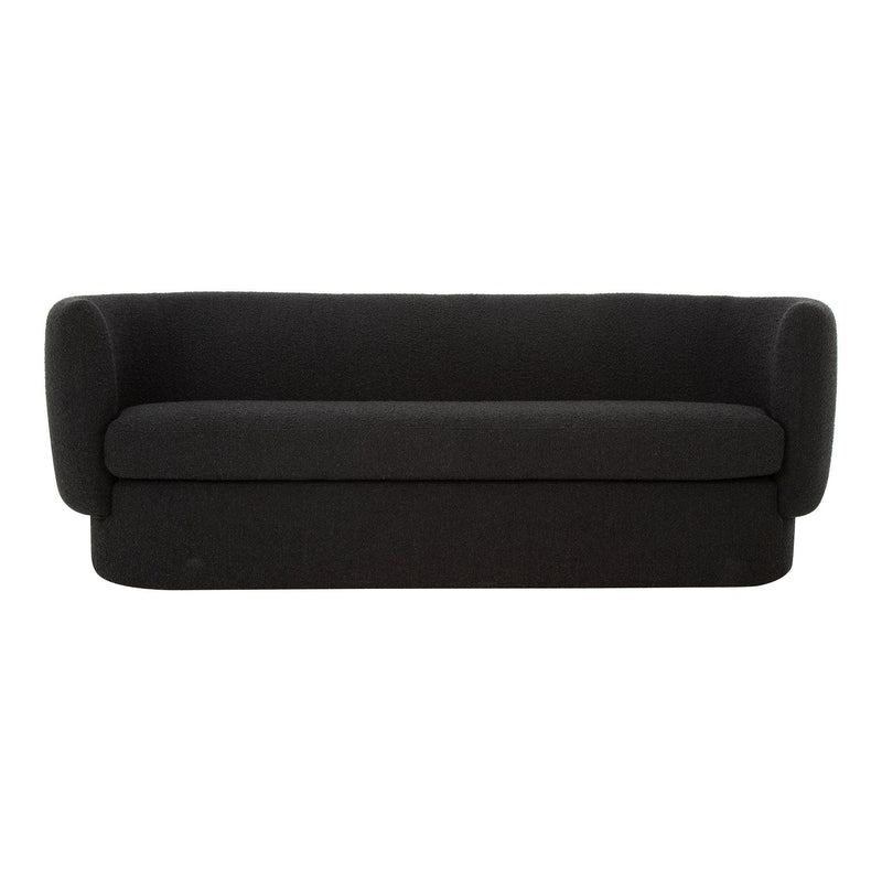 Koba Polyester Upholstered Black Sofa Sofas & Loveseats LOOMLAN By Moe's Home