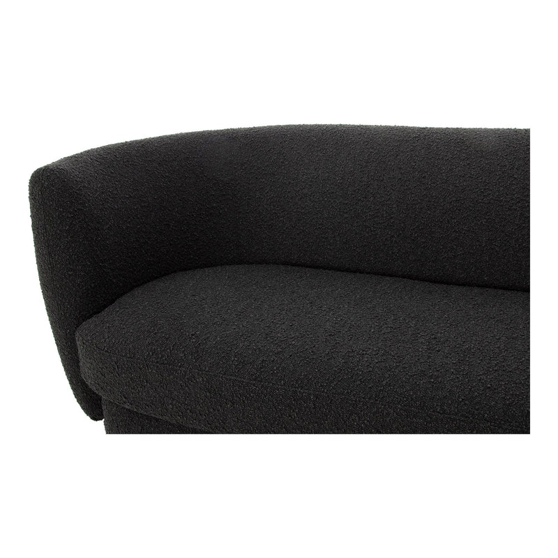 Koba Polyester Upholstered Black Sofa Sofas & Loveseats LOOMLAN By Moe's Home