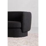 Koba Polyester Upholstered Black Sofa Sofas & Loveseats LOOMLAN By Moe's Home