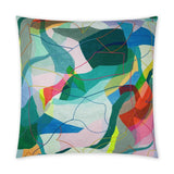 Koones Abstract Green Multi Color Large Throw Pillow With Insert Throw Pillows LOOMLAN By D.V. Kap