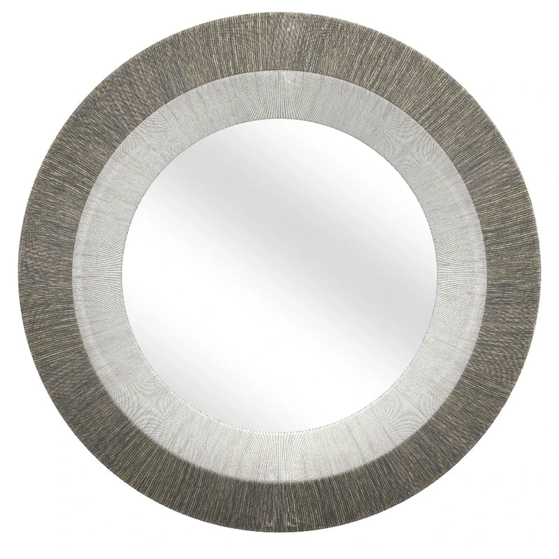 Koree Rope White and Grey Wall Mirror Wall Mirrors LOOMLAN By Bassett Mirror