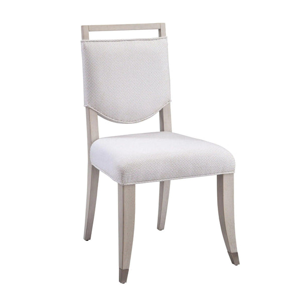 Korey Wood Cream Armless Dining Chair Set of 2 Dining Chairs LOOMLAN By Bassett Mirror