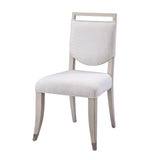 Korey Wood Cream Armless Dining Chair Set of 2 Dining Chairs LOOMLAN By Bassett Mirror