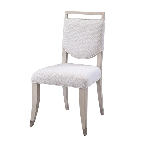 Korey Wood Cream Armless Dining Chair Set of 2 Dining Chairs LOOMLAN By Bassett Mirror