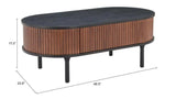 Koriana Wood Black and Walnut Oval Coffee Table Coffee Tables LOOMLAN By Zuo Modern