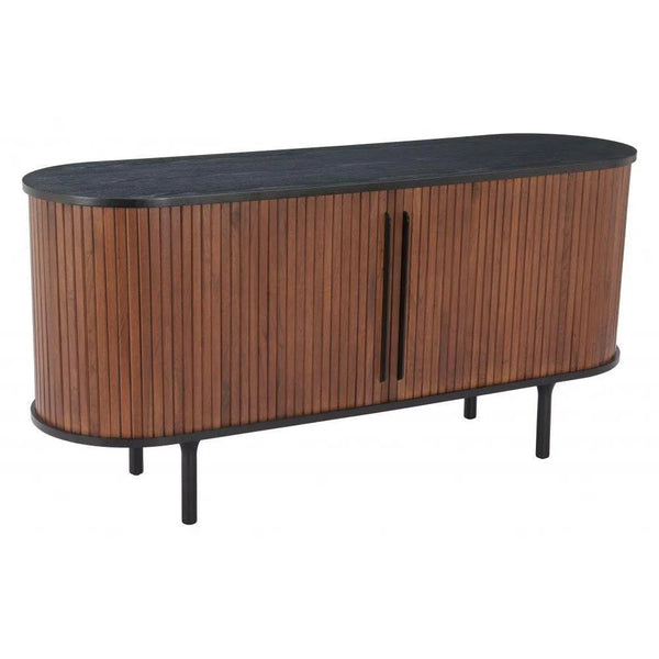 Koriana Wood Black and Walnut Sideboard Sideboards LOOMLAN By Zuo Modern