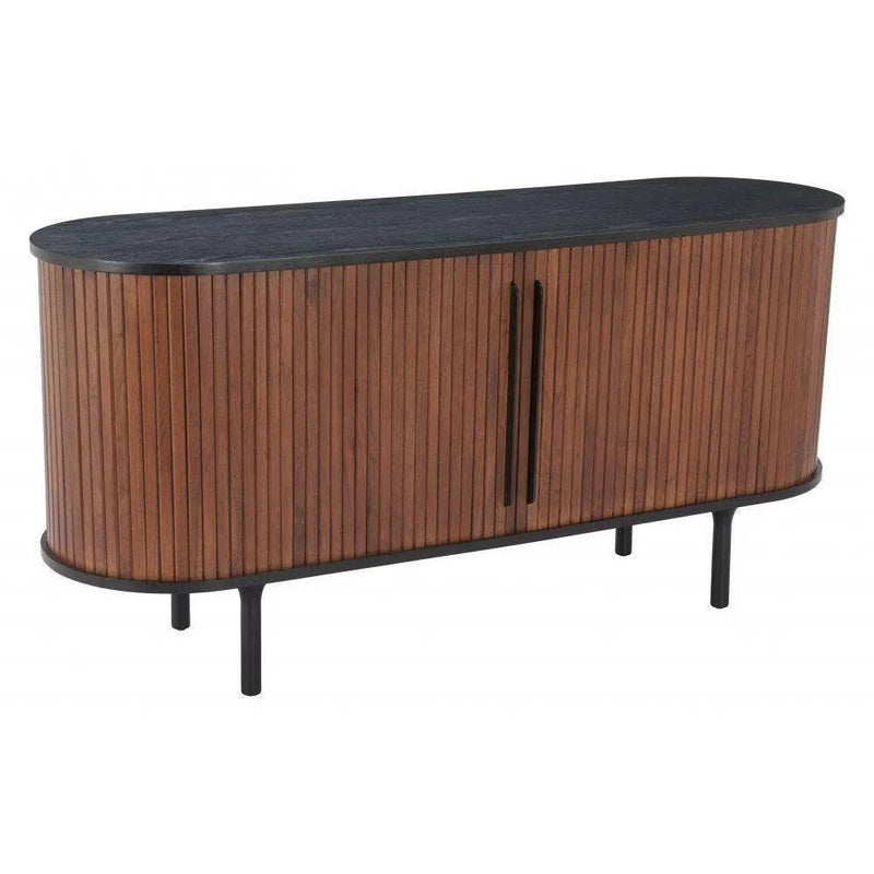 Koriana Wood Black and Walnut Sideboard Sideboards LOOMLAN By Zuo Modern