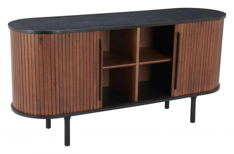 Koriana Wood Black and Walnut Sideboard Sideboards LOOMLAN By Zuo Modern