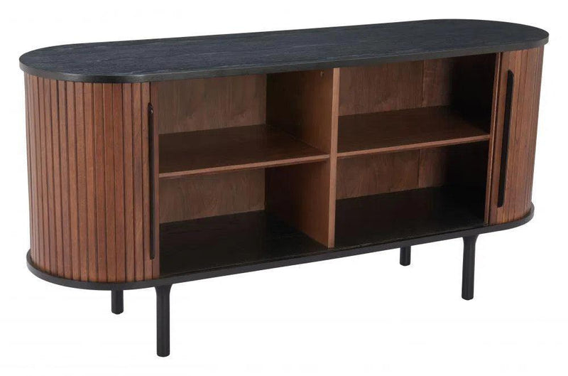 Koriana Wood Black and Walnut Sideboard Sideboards LOOMLAN By Zuo Modern