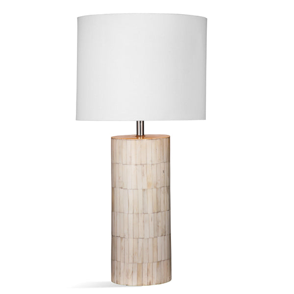Kosmos Bone and Resin White Table Lamp Table Lamps LOOMLAN By Bassett Mirror