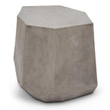 Kristal Fiber Reinforced Concrete Geometric End Table Outdoor Side Tables LOOMLAN By Urbia