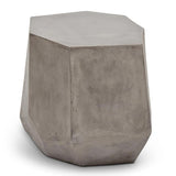 Kristal Fiber Reinforced Concrete Geometric End Table Outdoor Side Tables LOOMLAN By Urbia