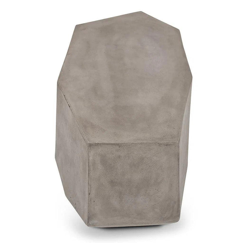 Kristal Fiber Reinforced Concrete Geometric End Table Outdoor Side Tables LOOMLAN By Urbia