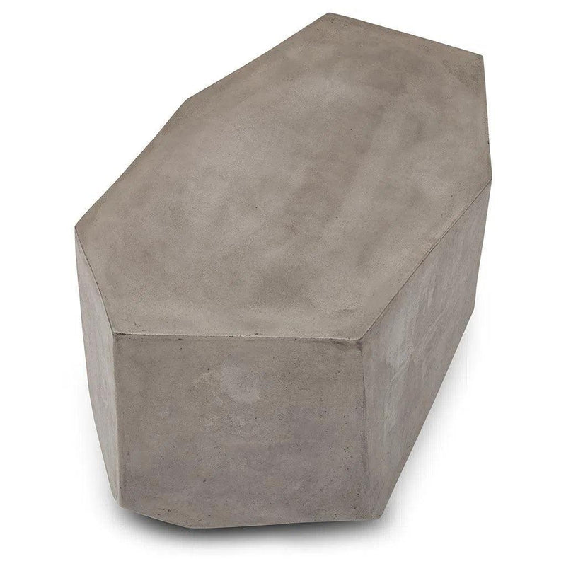 Kristal Fiber Reinforced Concrete Geometric End Table Outdoor Side Tables LOOMLAN By Urbia